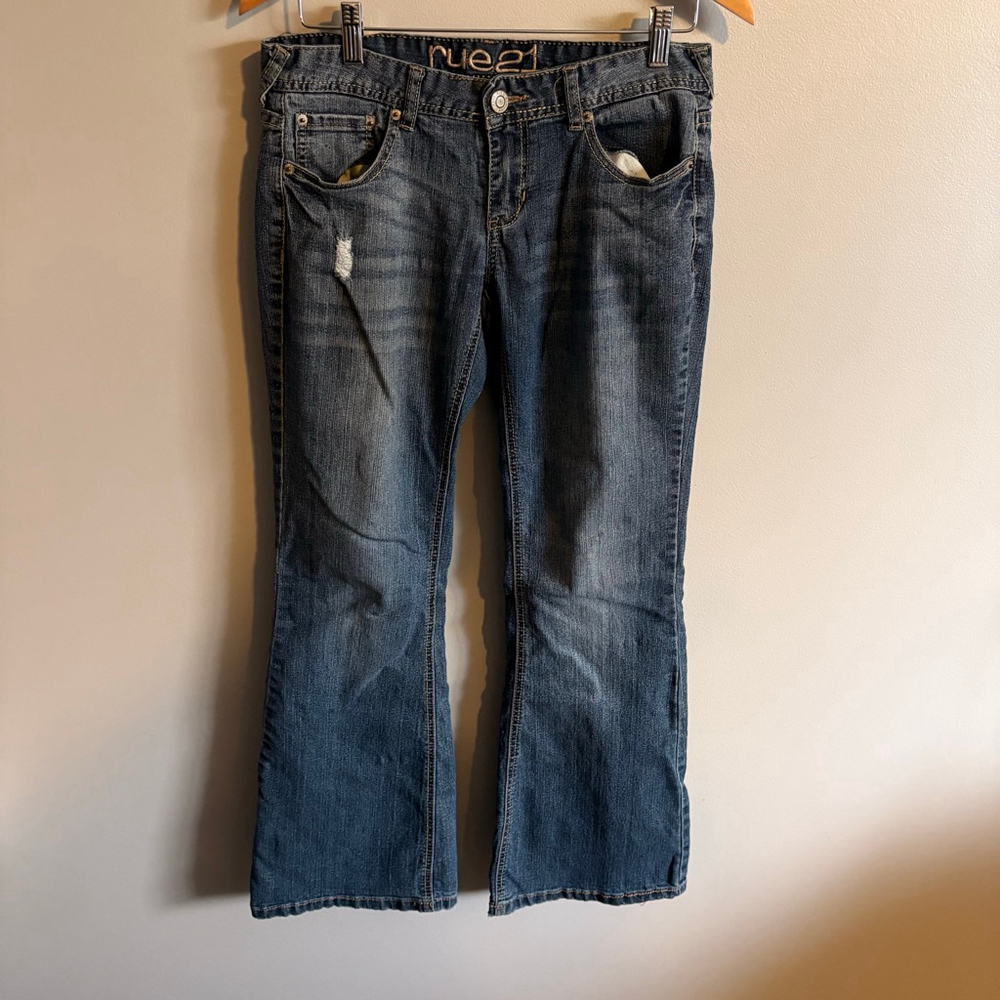 Women's Rue21 Blue‎ Boot Cut Jeans Juniors 5